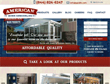 Tablet Screenshot of ahrsunrooms.com